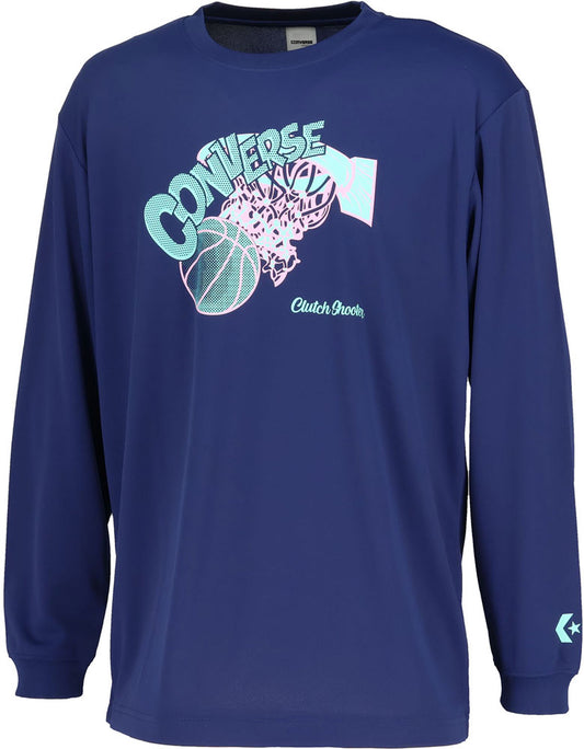 プリントロングスリーブシャツ メンズ 長袖Tシャツ ロンT バスケットボール