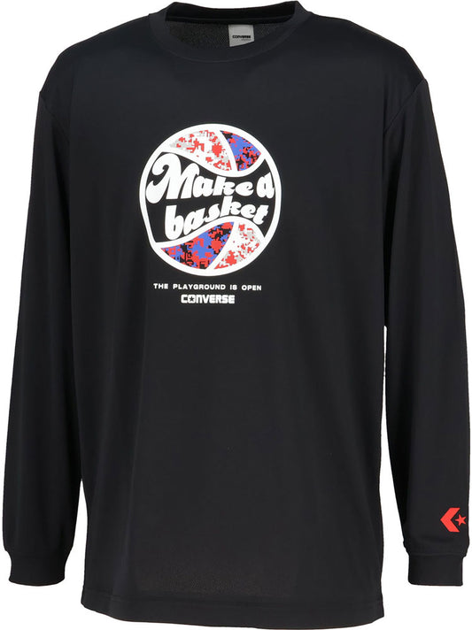 プリントロングスリーブシャツ メンズ 長袖Tシャツ ロンT バスケットボール