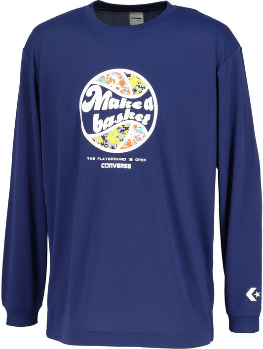 プリントロングスリーブシャツ メンズ 長袖Tシャツ ロンT バスケットボール