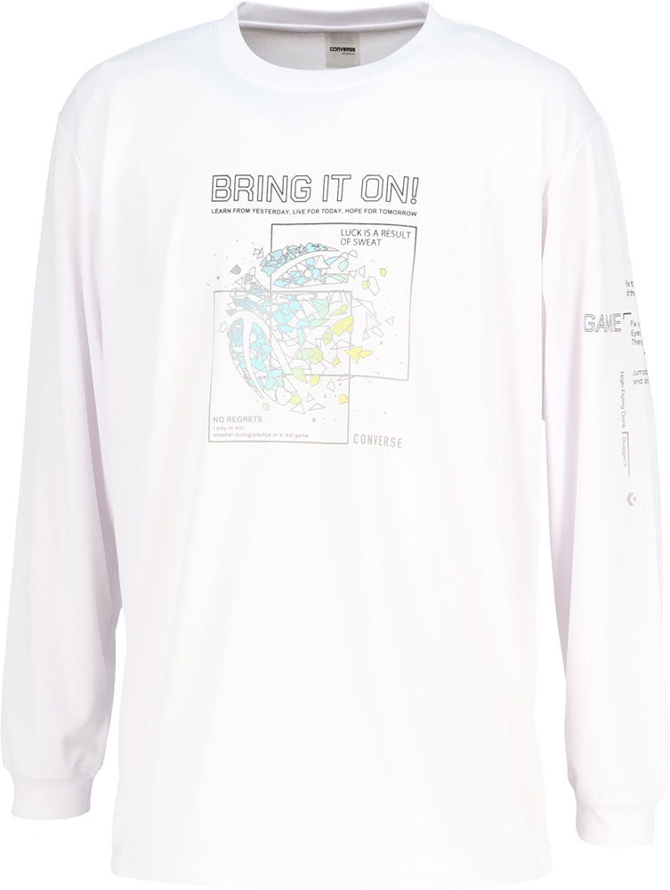 プリントロングスリーブシャツ メンズ 長袖Tシャツ ロンT バスケットボール