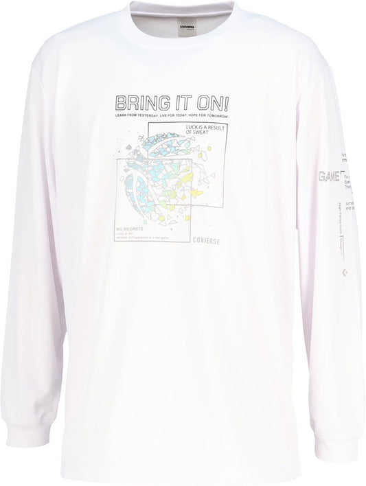 プリントロングスリーブシャツ メンズ 長袖Tシャツ ロンT バスケットボール