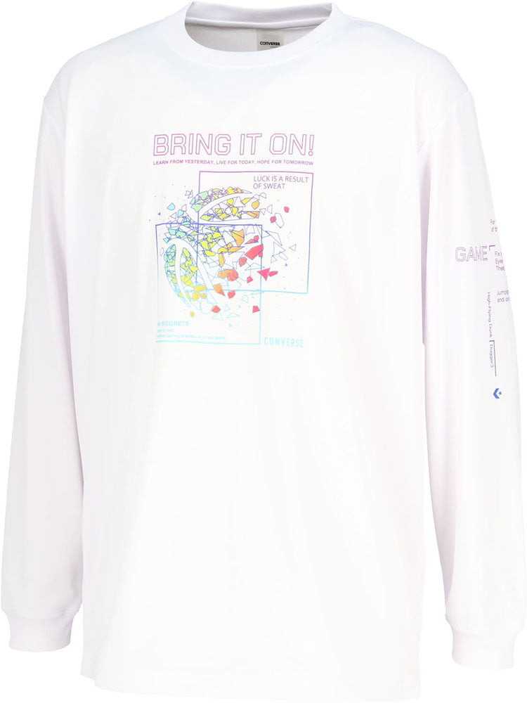 プリントロングスリーブシャツ メンズ 長袖Tシャツ ロンT バスケットボール