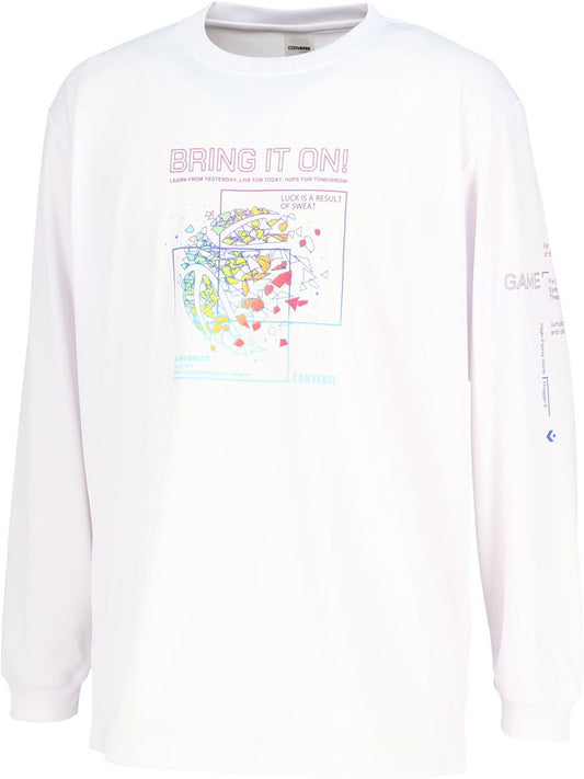 プリントロングスリーブシャツ メンズ 長袖Tシャツ ロンT バスケットボール