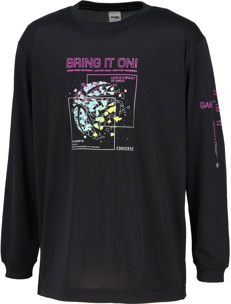 プリントロングスリーブシャツ メンズ 長袖Tシャツ ロンT バスケットボール