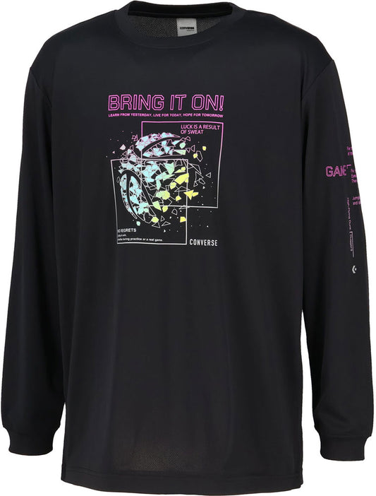 プリントロングスリーブシャツ メンズ 長袖Tシャツ ロンT バスケットボール