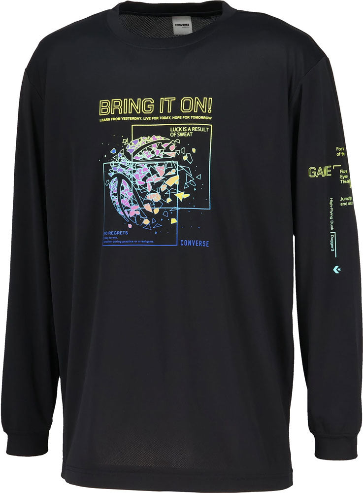 プリントロングスリーブシャツ メンズ 長袖Tシャツ ロンT バスケットボール