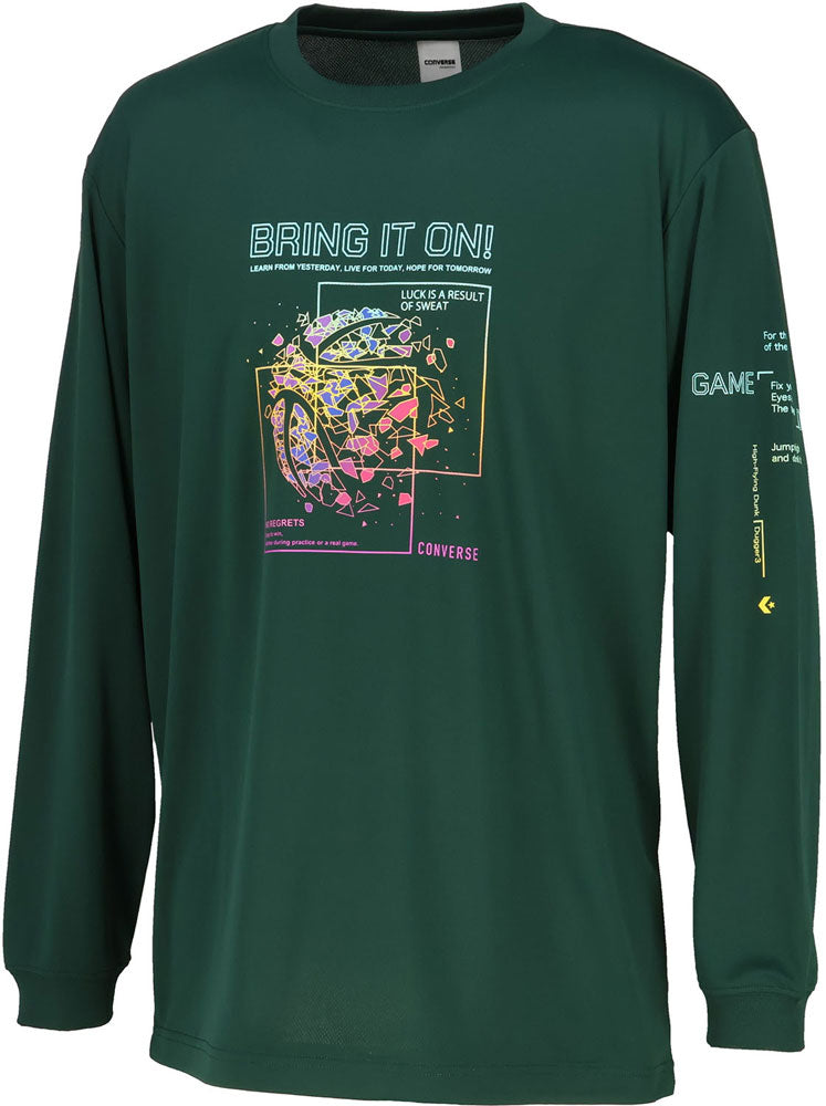 プリントロングスリーブシャツ メンズ 長袖Tシャツ ロンT バスケットボール