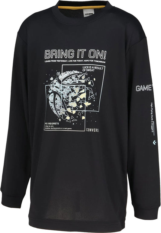 Jr.プリントロングスリーブ ジュニア 長袖Tシャツ ロンT バスケットボール