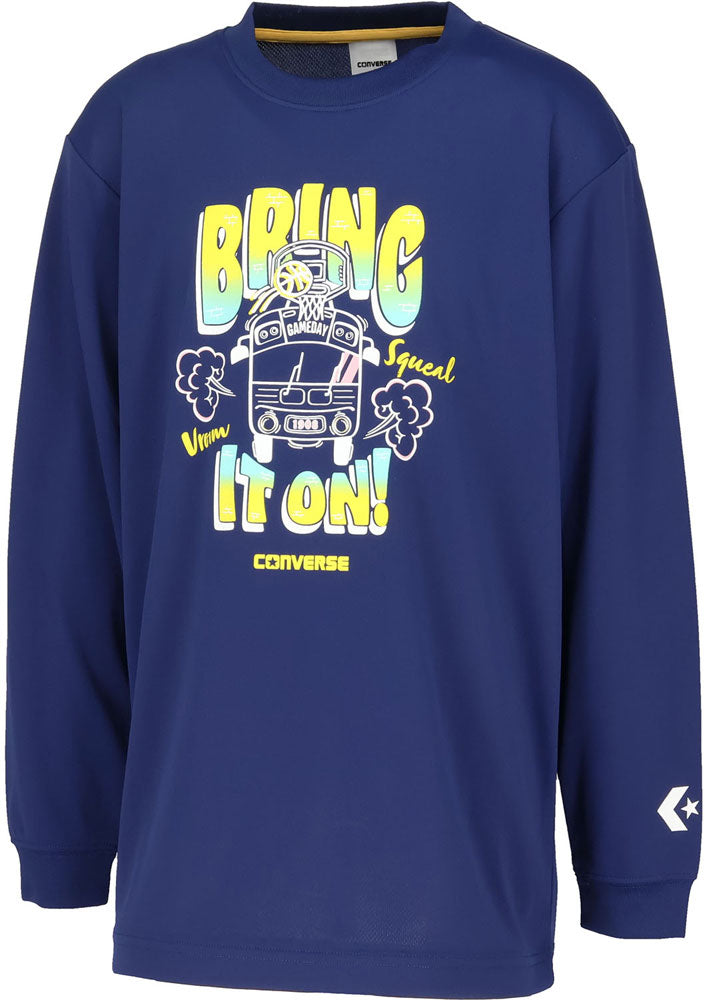 Jr.プリントロングスリーブ ジュニア 長袖Tシャツ ロンT バスケットボール