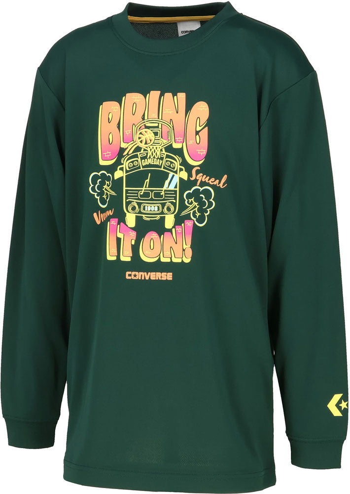 Jr.プリントロングスリーブ ジュニア 長袖Tシャツ ロンT バスケットボール