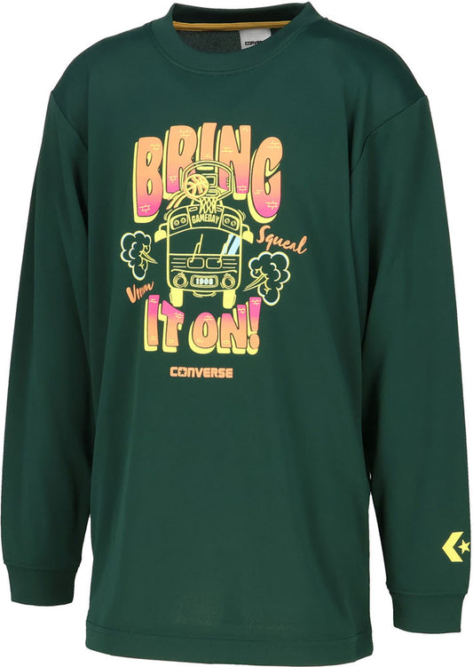 Jr.プリントロングスリーブ ジュニア 長袖Tシャツ ロンT バスケットボール