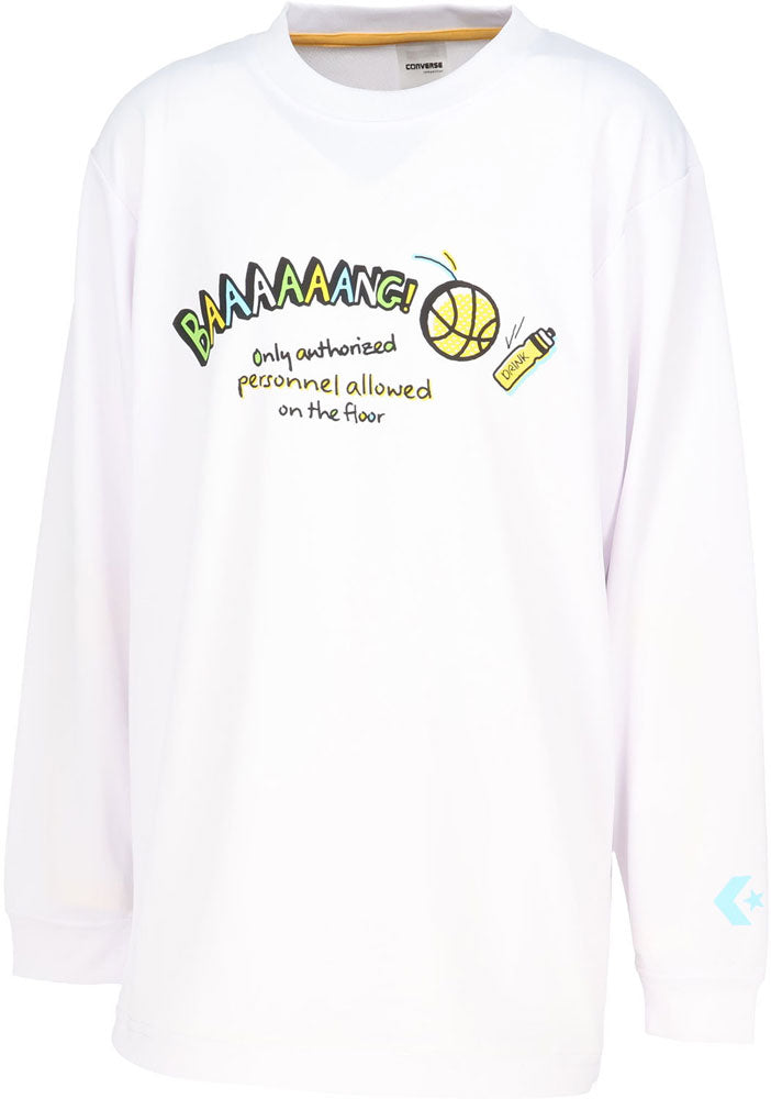 Jr.プリントロングスリーブ ジュニア 長袖Tシャツ ロンT バスケットボール