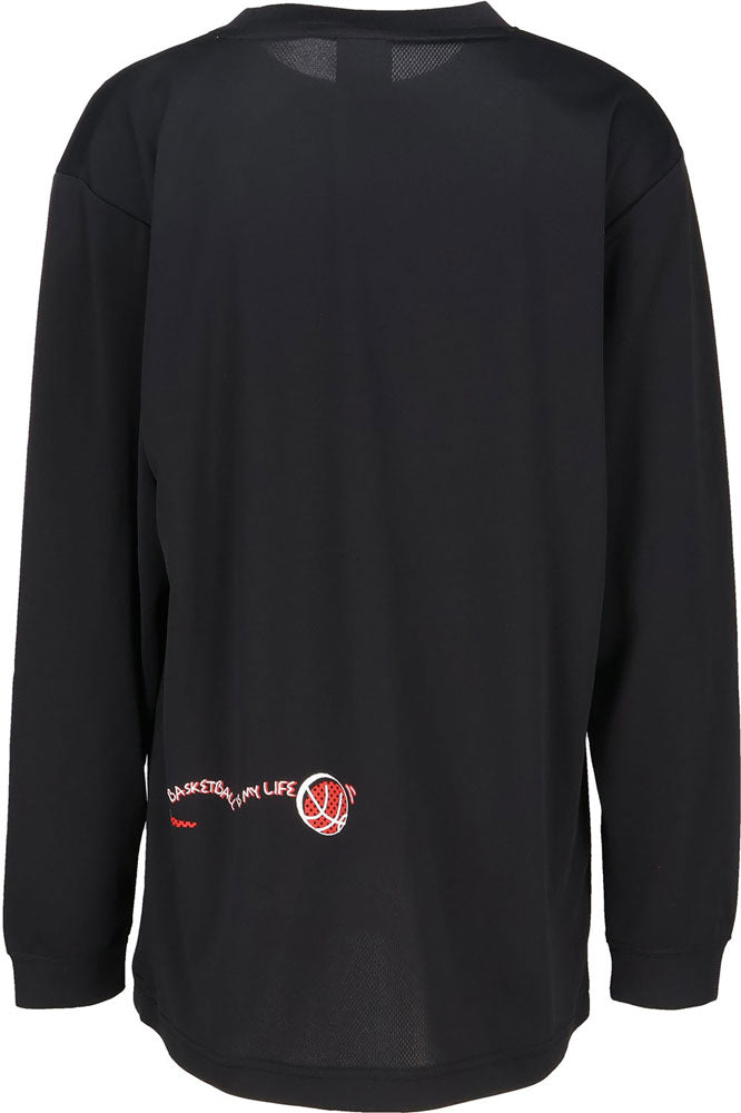 Jr.プリントロングスリーブ ジュニア 長袖Tシャツ ロンT バスケットボール
