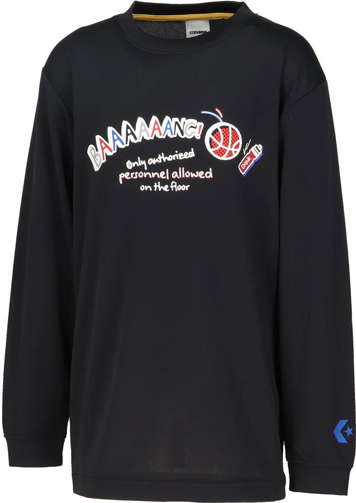 Jr.プリントロングスリーブ ジュニア 長袖Tシャツ ロンT バスケットボール