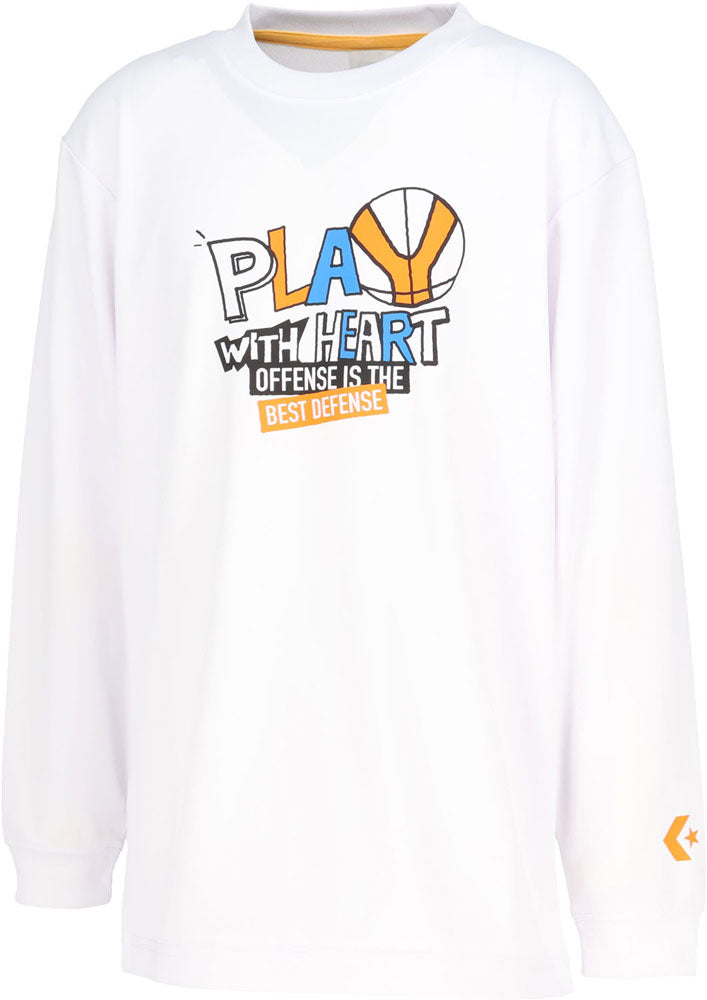 Jr.プリントロングスリーブ ジュニア 長袖Tシャツ ロンT バスケットボール