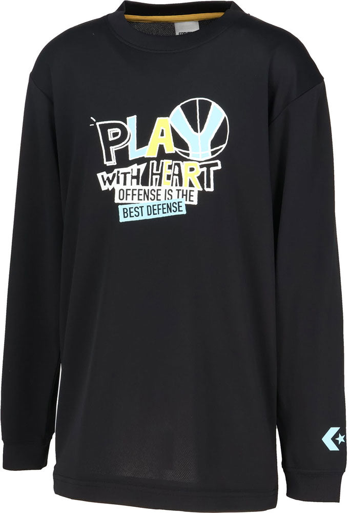 Jr.プリントロングスリーブ ジュニア 長袖Tシャツ ロンT バスケットボール