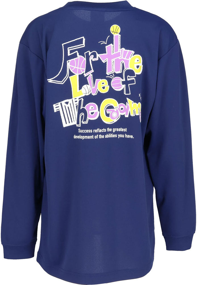 Jr.プリントロングスリーブ ジュニア 長袖Tシャツ ロンT バスケットボール