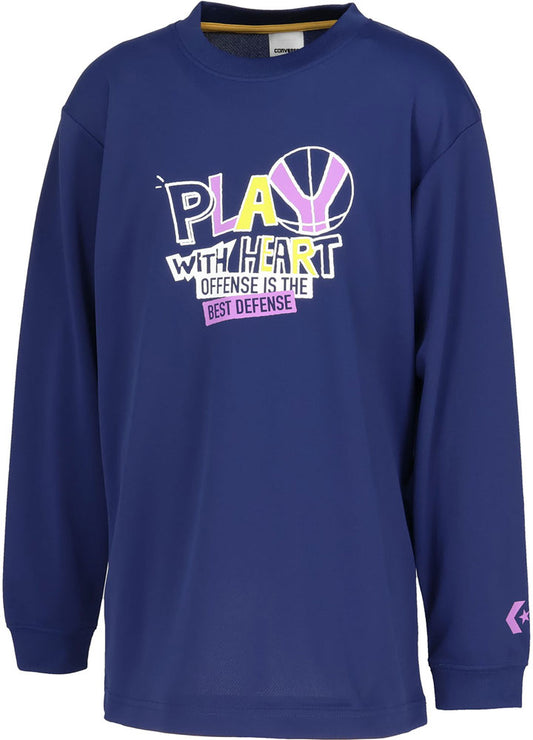 Jr.プリントロングスリーブ ジュニア 長袖Tシャツ ロンT バスケットボール