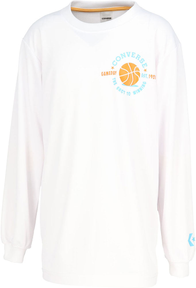 Jr.プリントロングスリーブ ジュニア 長袖Tシャツ ロンT バスケットボール