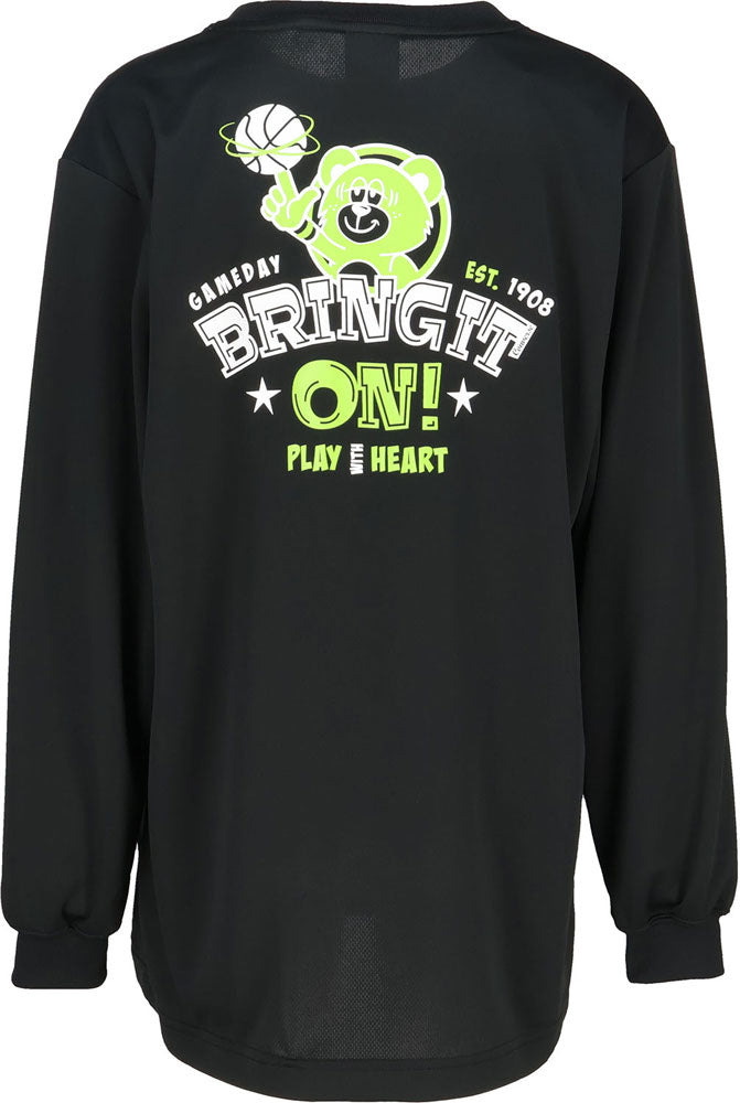 Jr.プリントロングスリーブ ジュニア 長袖Tシャツ ロンT バスケットボール