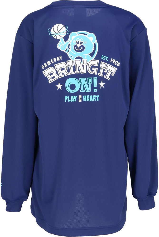 Jr.プリントロングスリーブ ジュニア 長袖Tシャツ ロンT バスケットボール