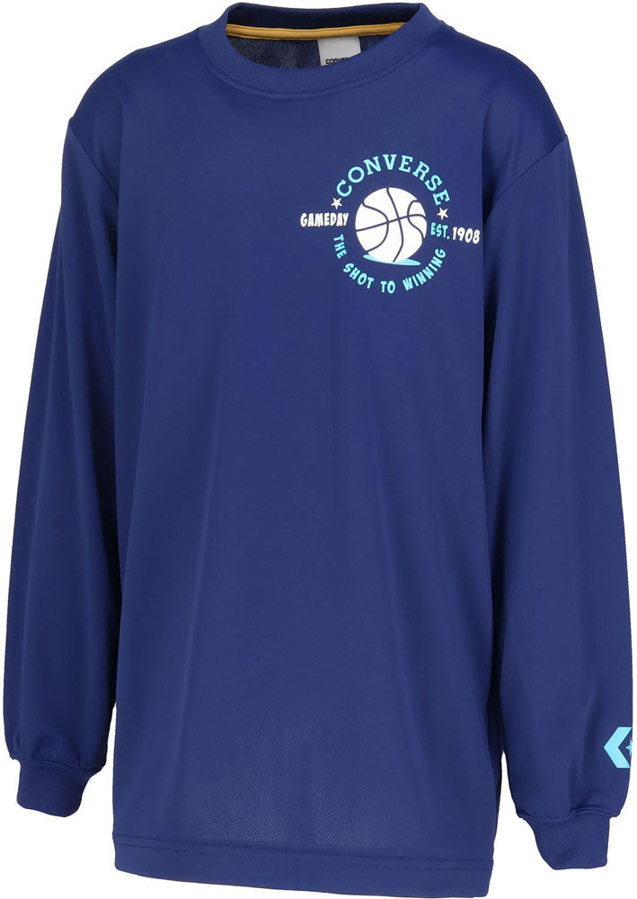 Jr.プリントロングスリーブ ジュニア 長袖Tシャツ ロンT バスケットボール