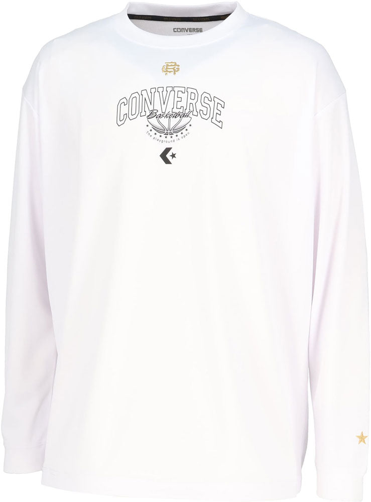 ゴールドシリーズ プリントロングスリーブシャツ メンズ 長袖Tシャツ ロンT バスケット