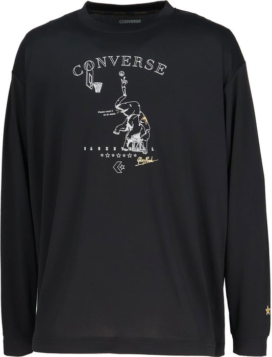 ゴールドシリーズ プリントロングスリーブシャツ メンズ 長袖Tシャツ ロンT バスケット