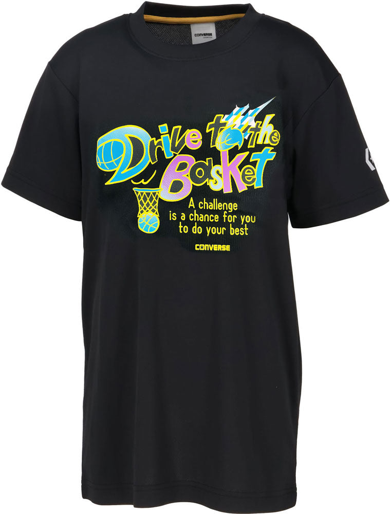 Junior printed T-shirt, basketball, short sleeve, practice, for kids