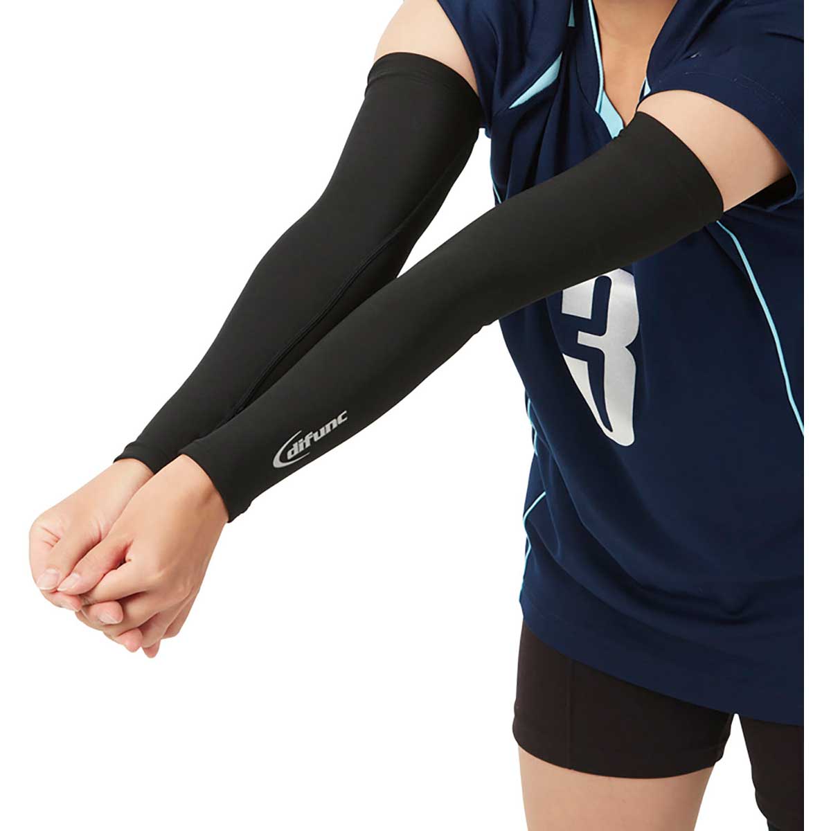 Tricot Arm Sleeve #D-7010 Black L Size