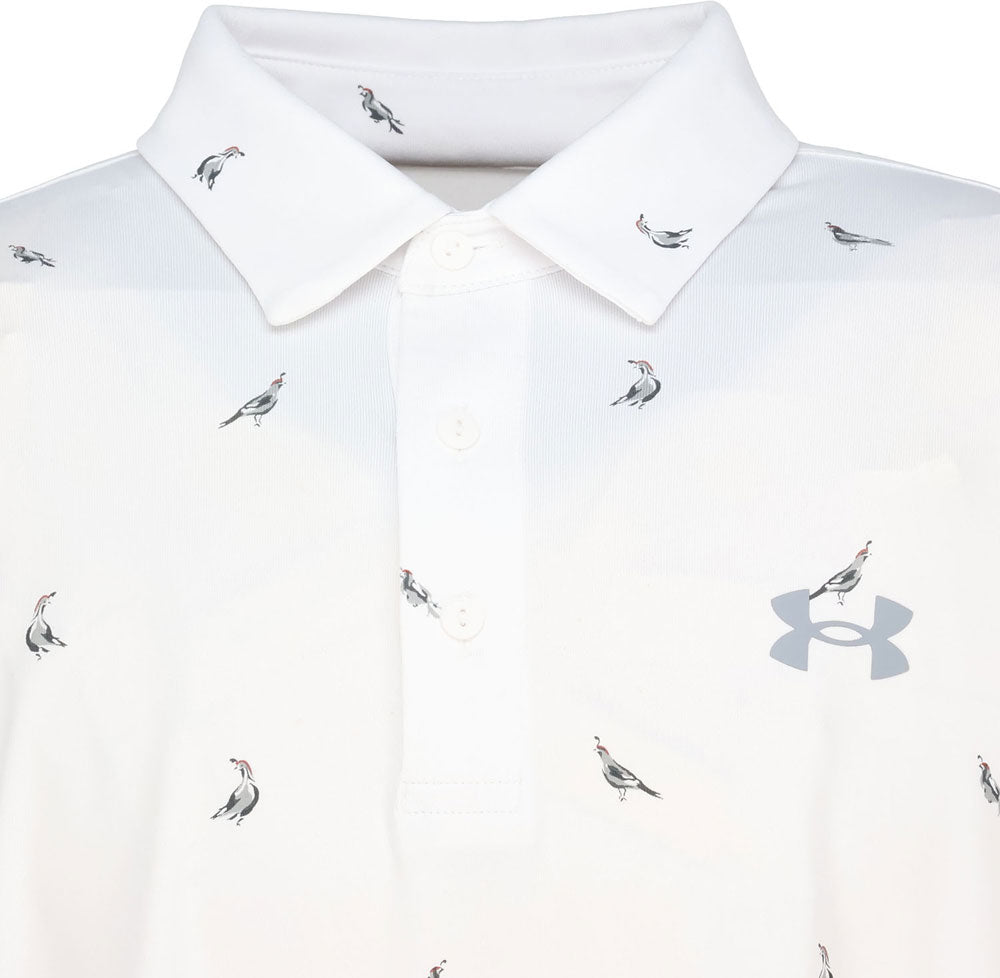 UAプレーオフ プリント ポロ3.0 ゴルフ ポロシャツ カジュアル シンプル 軽量 速乾