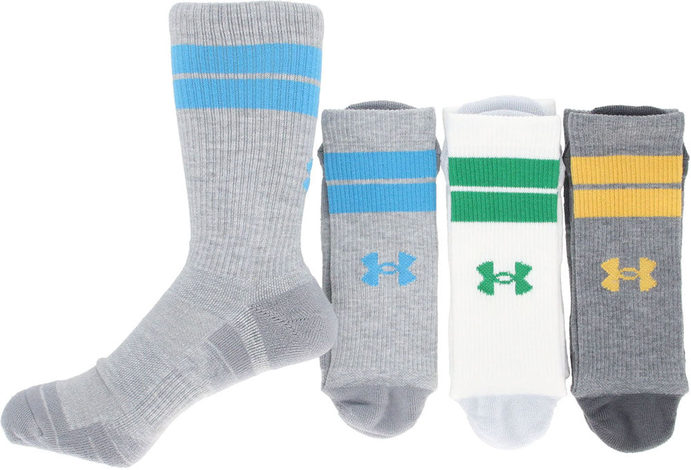 UA PERFORMANCE TECH NOVELTY CREW SOCKS (3P) U