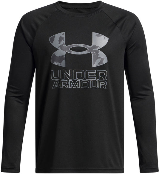 UAテック ハイブリッド プリント フィル ロングスリーブ Tシャツ ジュニア