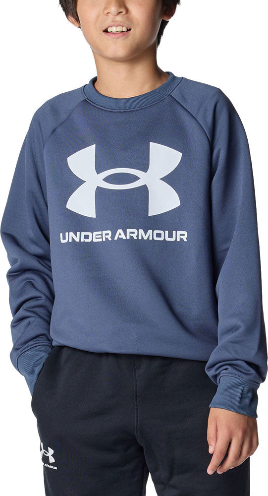 UA TECH TERRY LOGO CREW ジュニア キッズ 長袖シャツ トレーニング