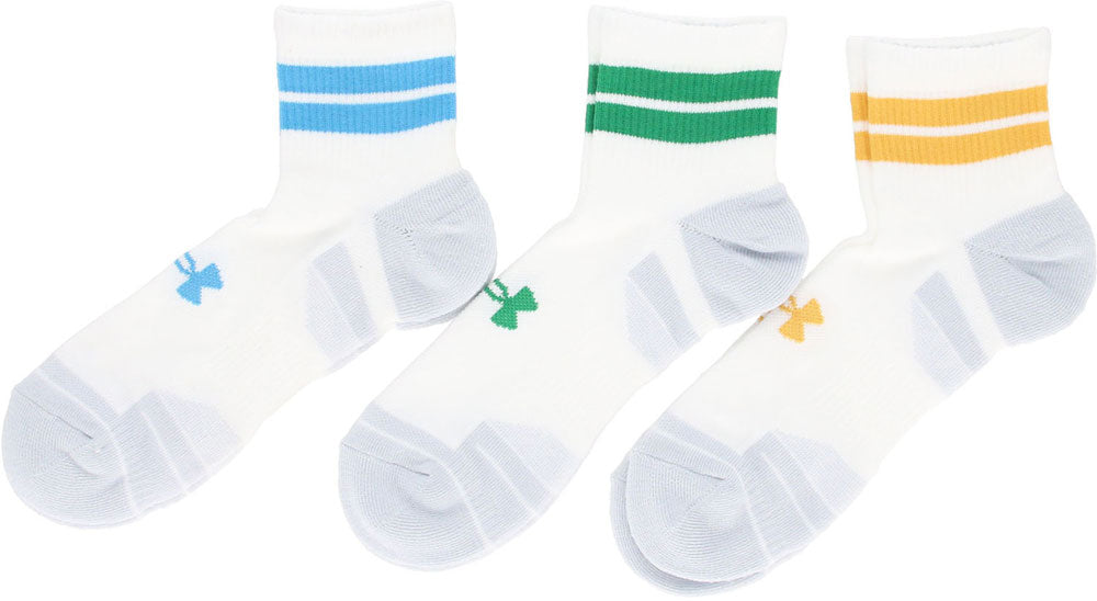 UAパフォーマンステック ノベルティ クオーター ソックス 3足セット 靴下 ユニセックス