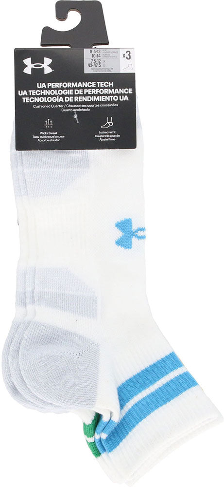 UAパフォーマンステック ノベルティ クオーター ソックス 3足セット 靴下 ユニセックス