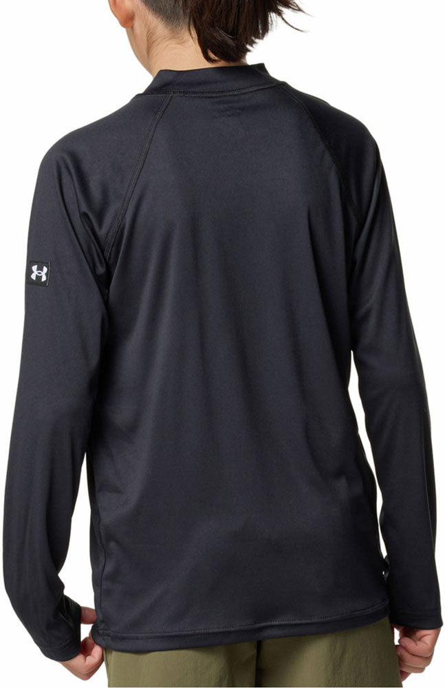 キッズ ジュニア UAラッシュ ガード ロングスリーブ モック 長袖 スイムウェア 子供用