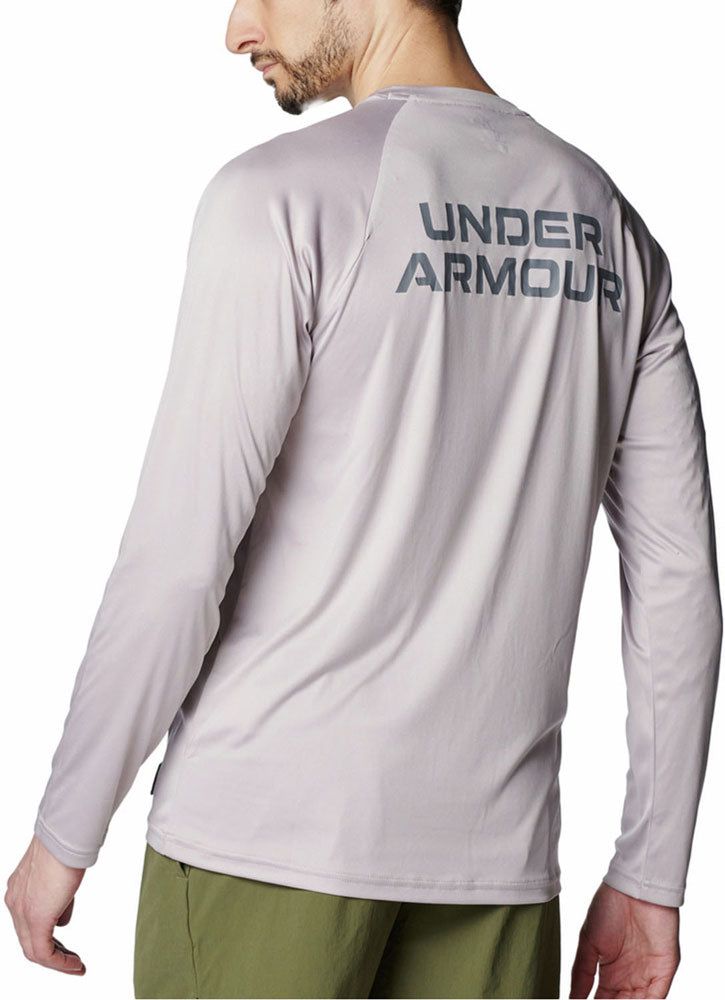 メンズ UAラッシュ ガード ロングスリーブ Tシャツ 長袖 プール 海