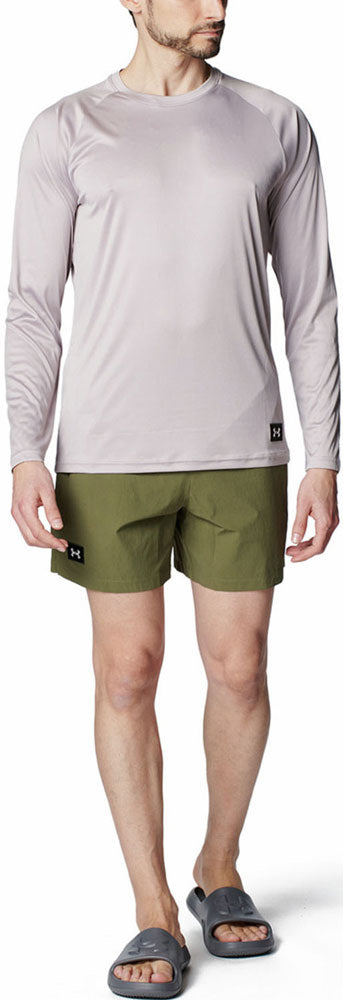 メンズ UAラッシュ ガード ロングスリーブ Tシャツ 長袖 プール 海