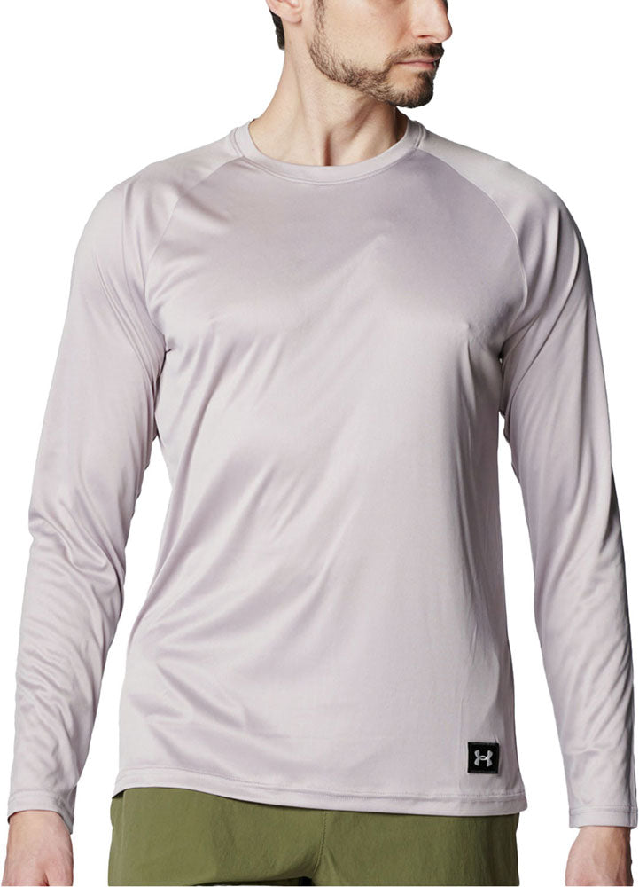 メンズ UAラッシュ ガード ロングスリーブ Tシャツ 長袖 プール 海