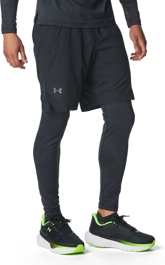 メンズ UAモチベート ジャカード レギンス インナータイツ