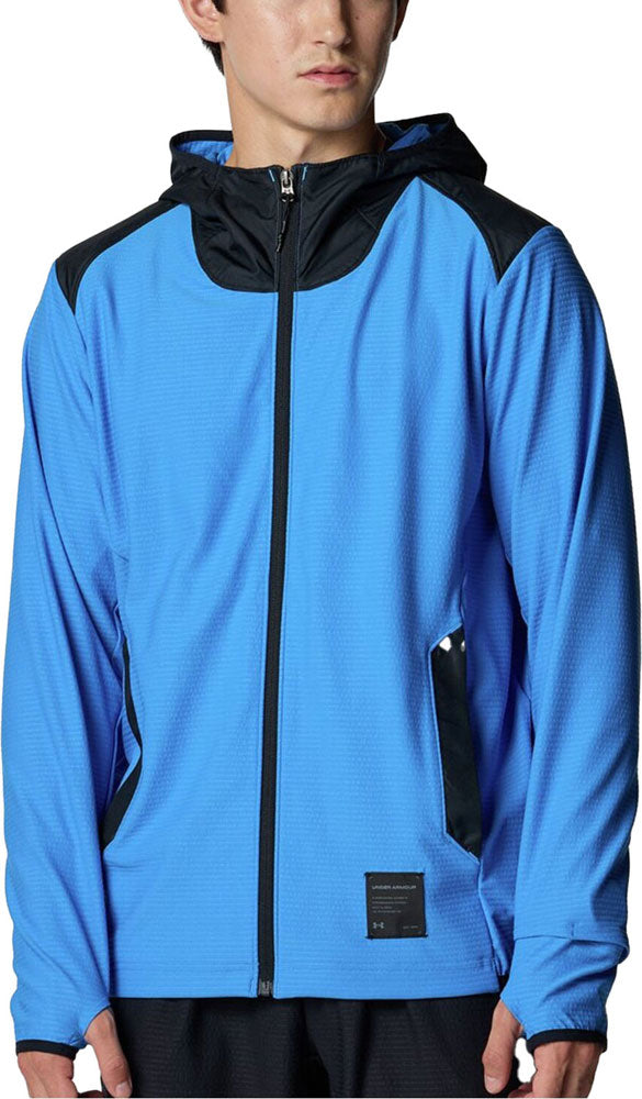 メンズ トレーニングウェア ジャケット UAモチベート リブ ハイブリッド フーディー