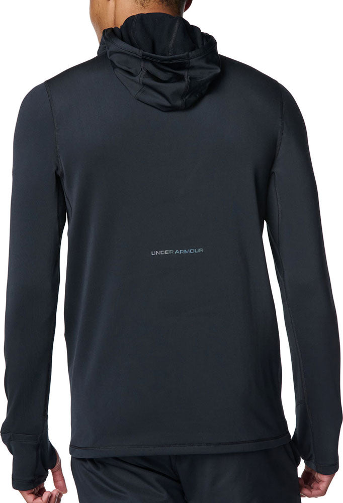 UAコールドウェザー プロ フーディー メンズ トレーニング ロングTシャツ フード付き