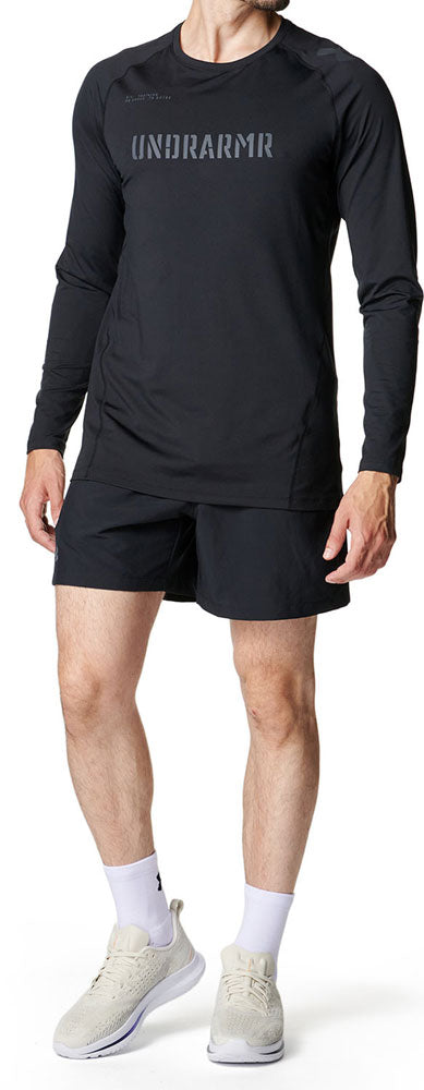 メンズ UAヒートギア フィッティド グラフィック ロングスリーブ シャツ 長袖