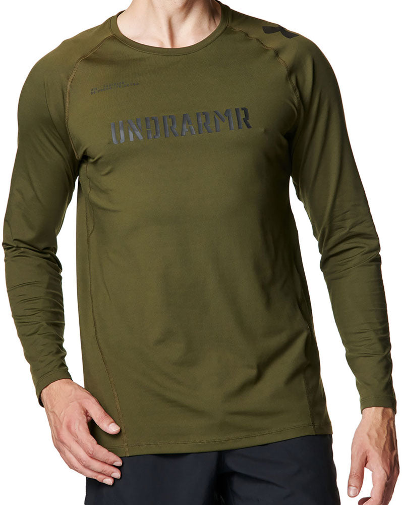 メンズ UAヒートギア フィッティド グラフィック ロングスリーブ シャツ 長袖