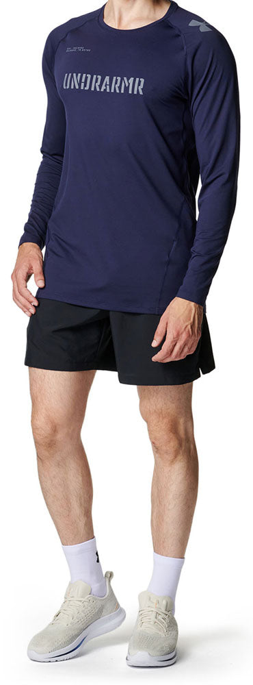 メンズ UAヒートギア フィッティド グラフィック ロングスリーブ シャツ 長袖