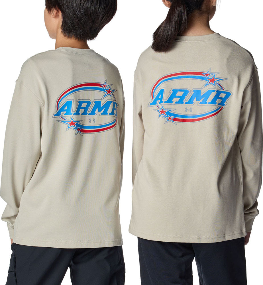 UAヘビーウエイト コットン スタックト スターズ ロングスリーブ Tシャツ ジュニア