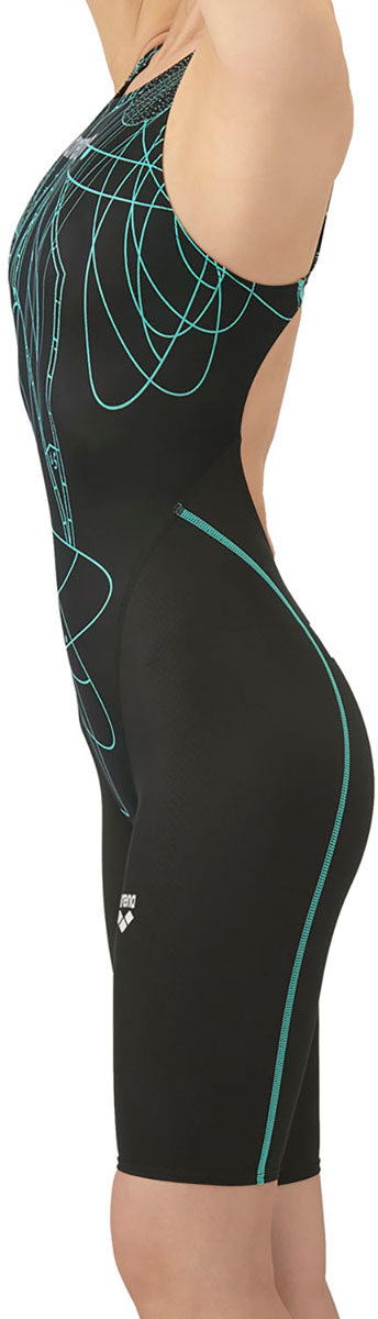 競泳水着 レーシングワンピーススパッツ オープンバック・ハーフレッグ