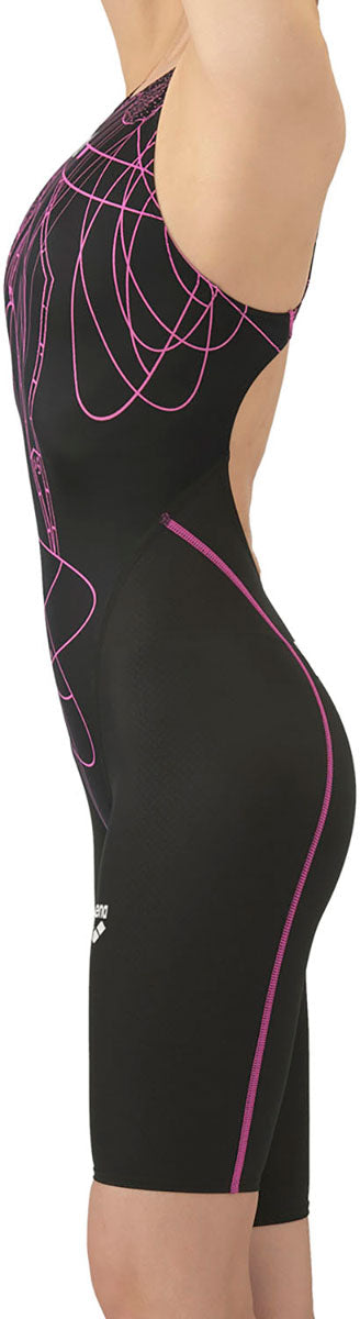 競泳水着 レーシングワンピーススパッツ オープンバック・ハーフレッグ