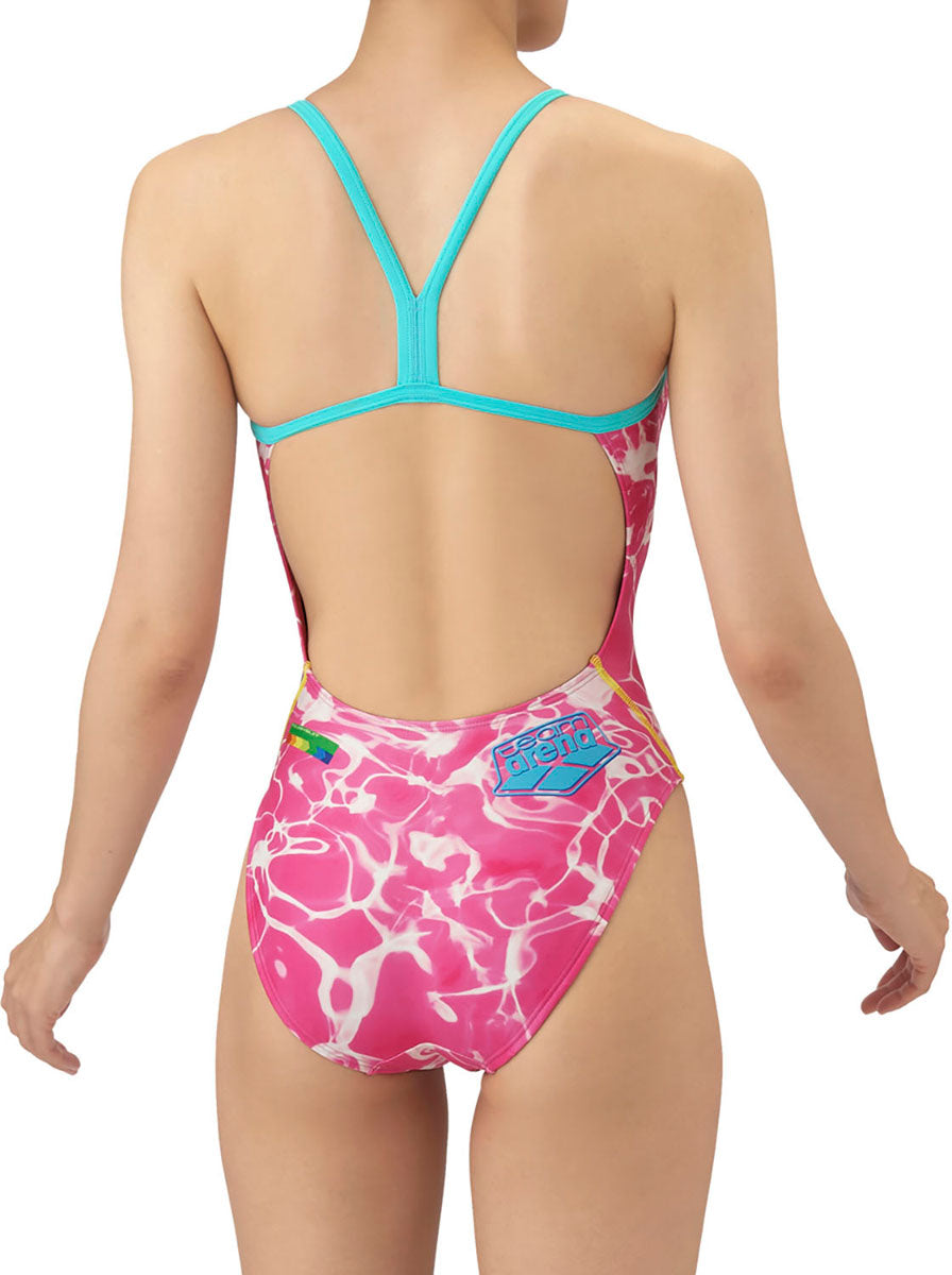 レディース 競泳トレーニング水着 ワンピース オープンバック 水泳 練習用